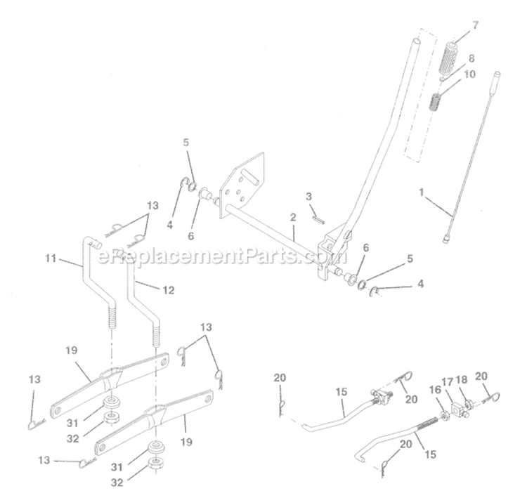 Page I Diagram and Parts List for WE12538B  Weed Eater Lawn Tractor